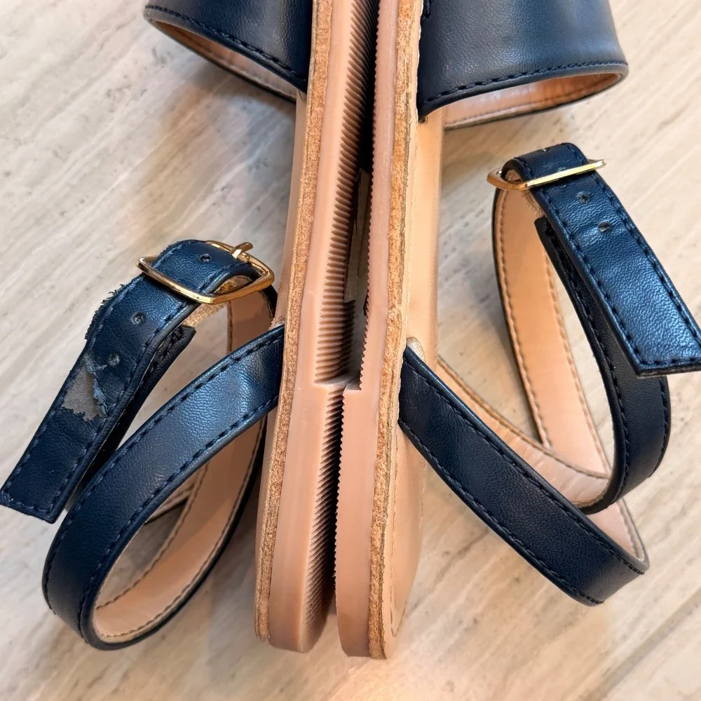 Crewcuts Sandals Ankle Strap Outing Vacation Walking Comfort Navy Blue BF051 K11